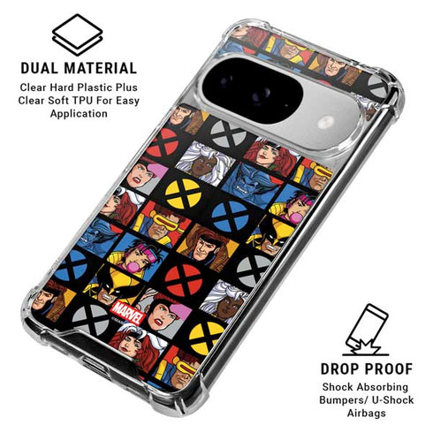 Marvel X-Men Pattern Google Pixel 10 Clear Case